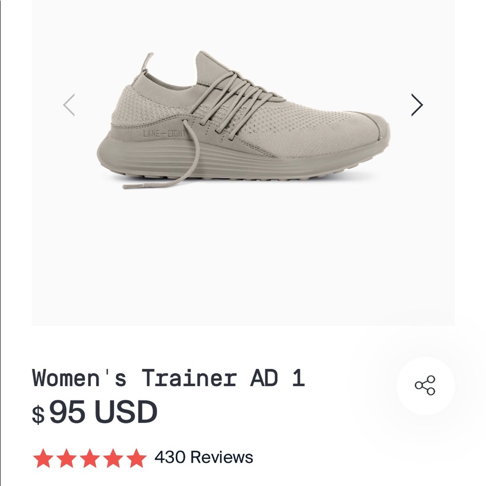 Lane-Eight Trainer AD 1 - Grey - W  sz. 7(US)